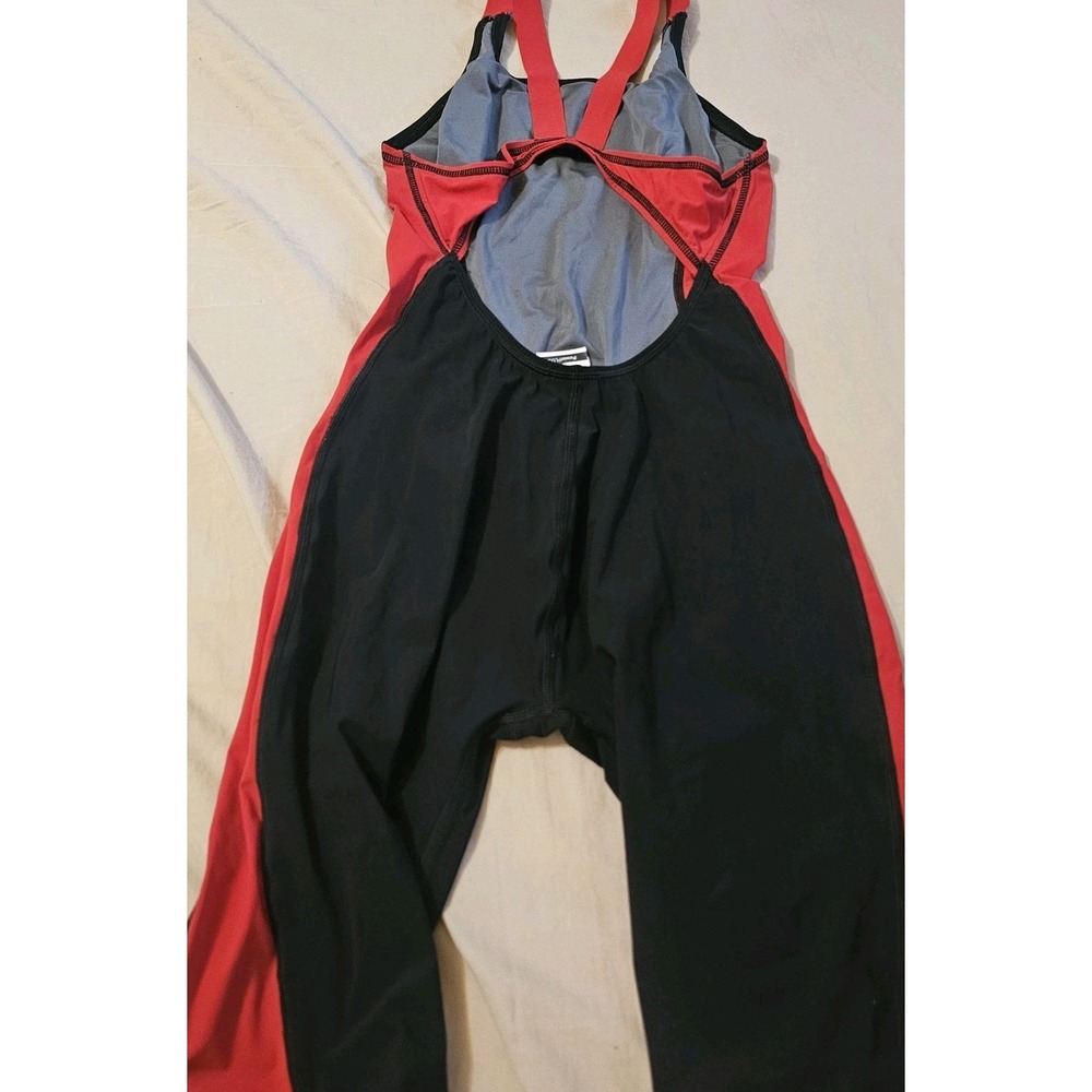 Speedo Women's Powerplus Solid Kneeskin Swimsuit Swimsuit Competitive EUC 8/34 - Picture 5 of 5